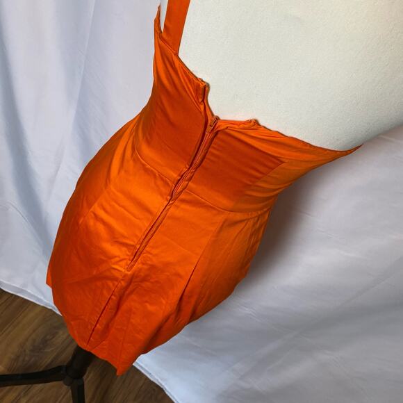 B Darlin Orange Flower One Strap Bodycon Formal Mini Dress Size 5/6 - Picture 7 of 12